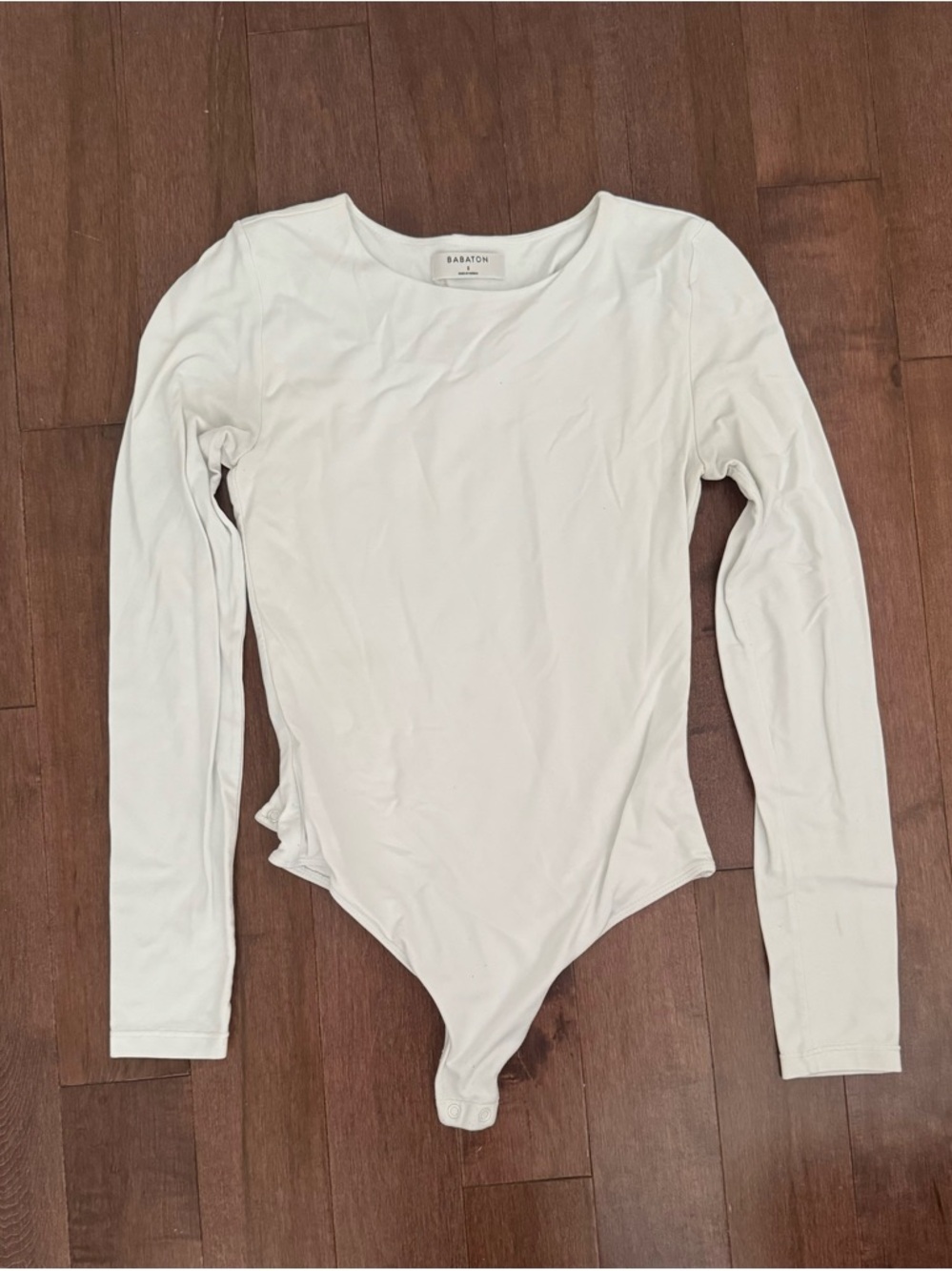 Babaton Cream Long Sleeve Crew Bodysuit - Picture 3 of 7
